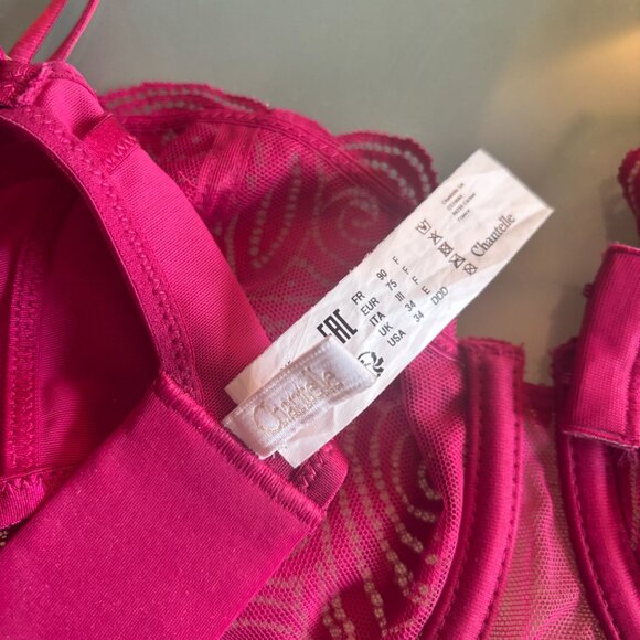 Beautiful Chantelle bra 34DDD (UK 34E) - color Ruby 💖 - Picture 4 of 7